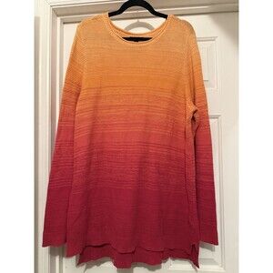 Chaps Women’s Ombré Sweater 2X Coastal Classic Resort Casual Minimalist Vibrant